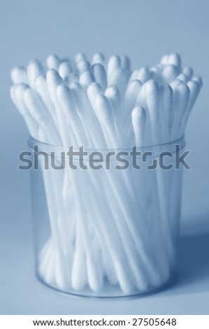 Cotton buds (blue toned)