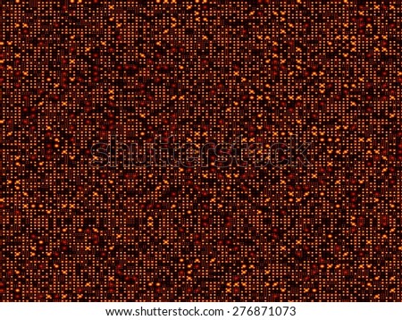 Red and yellow dots (lights) on the black background. Starry sky brown.