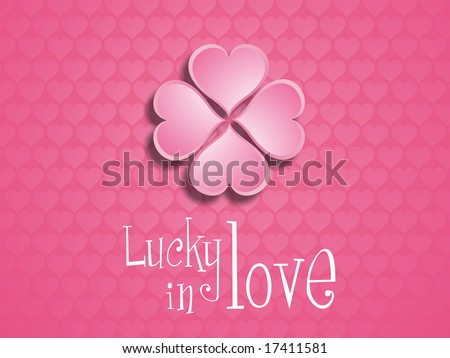 wallpaper love pink. Pink four leaf clover made