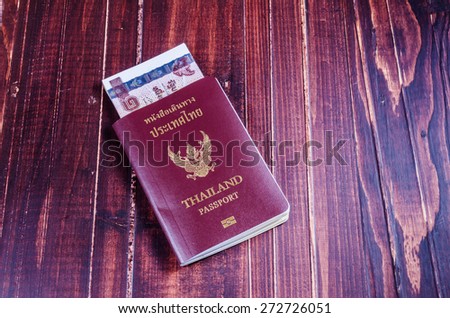 passport with money for travel