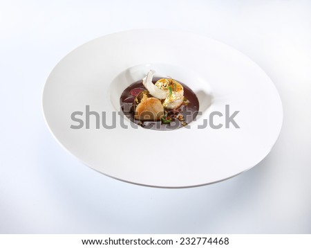 food gourmet scallop gold