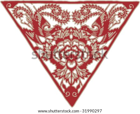 stock vector Vector of Ancient Chinese Phoenix Pattern