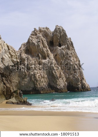 stock photo : divorce beach, cabo san lucas