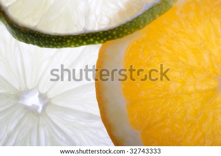 Citrus Slices on a bright background. Please also check out my other food images.