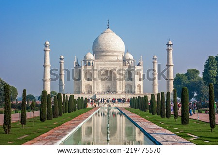 The Taj Mahal located in India is one of the new Seven Wonders of the World.