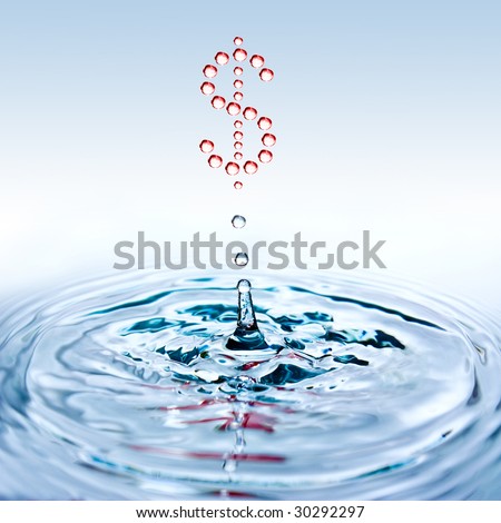 Splash from a drop falling with top