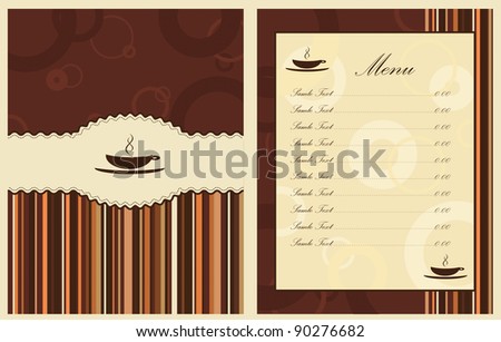 Coffee Shop Menu on Vector Design For Coffee Shop Menu   90276682   Shutterstock