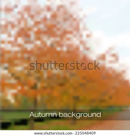 Vector blure landscape. Autumn background.  Blur. Bokeh. Maritime. Landscape.