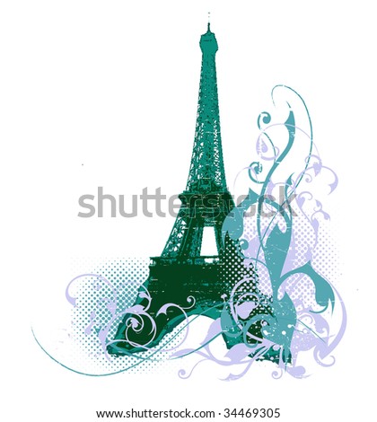 Paris Grunge Background Stock Vector Illustration 34469305 : Shutterstock