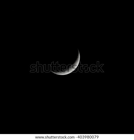 Moon waxing crescent, 9% visible. April 10, 2016