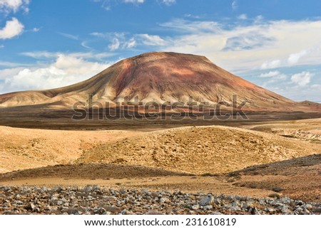 Red mountain, volcano Fuerteventura.