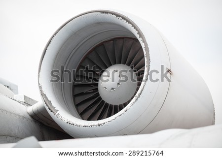 Color picture of an A10 airplane engine