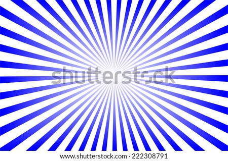 blue background with sun rays.