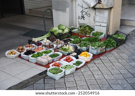 street vegetables seller