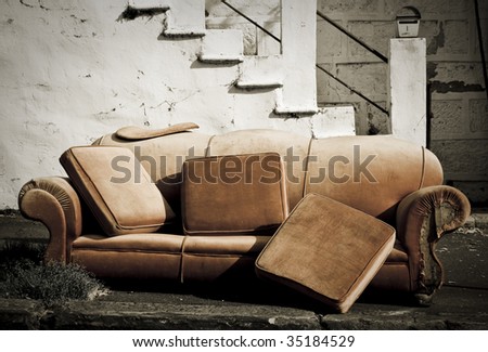 grunge old couch