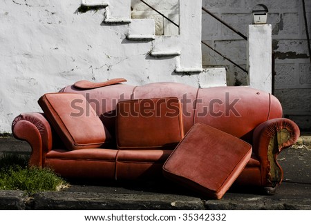 grunge old couch