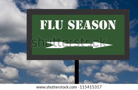 highway sign pointing in the direction of the upcoming influenza season