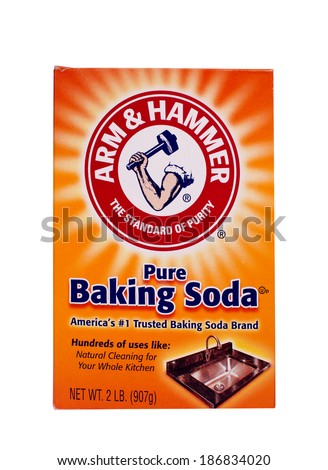 RIVER FALLS,WISCONSIN-APRIL 12, 2014: A box of Arm and Hammer Baking Soda. Arm and Hammer is a division of Church and Dwight of Princton,New Jersey.
