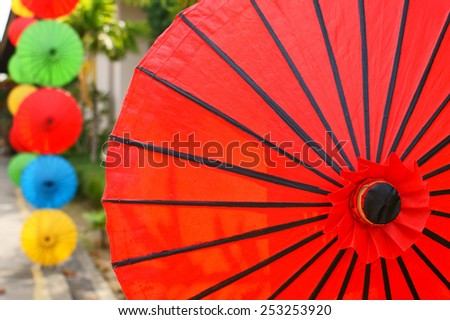These are Umbrellas. It is Souvenir of Chiang Mai at Thailand.