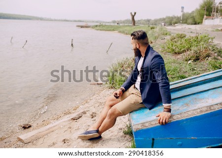bearded man on the boat