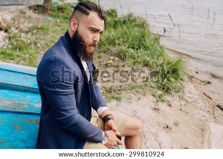 bearded man on the boat
