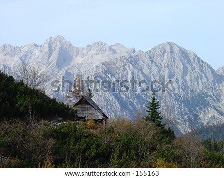 Cottage in mountains