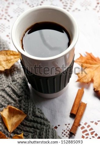 Autumn morning coffee
