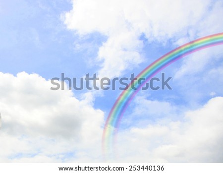 sunshine light blue sky and light rainbows