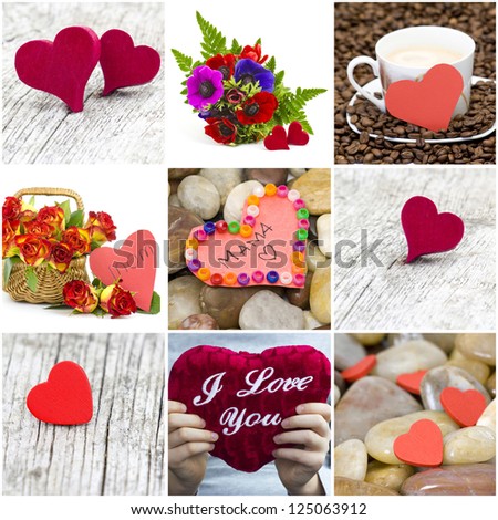 Mother\'s Day - flowers and hearts for mom
