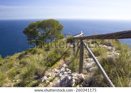 view of Mediterranean sea in Andalusia, Spain