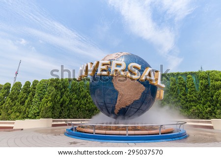 OSAKA, JAPAN - JUN 3, 2015 : Photo of famous globe with the sign of 