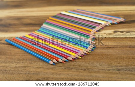 Color pencils isolated on white background. File contains a path to isolation.