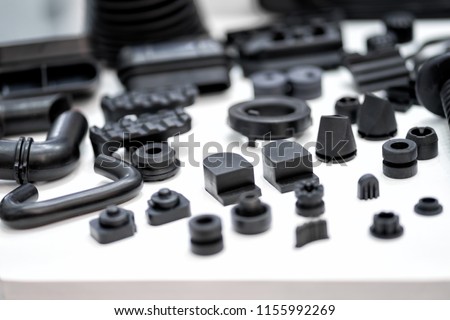 Plastic and rubber parts of automotive manufacturing by high precision mold injection in the industrial factory