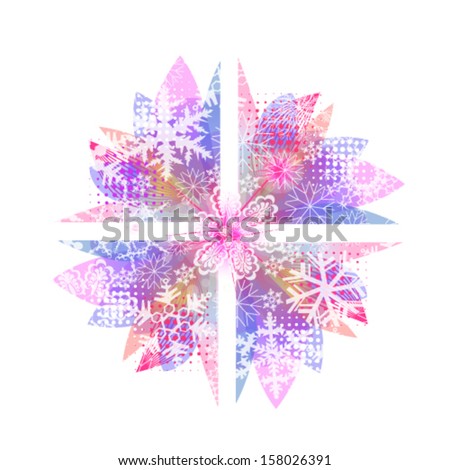 Snow Flower Stock Vector Illustration 158026391 : Shutterstock