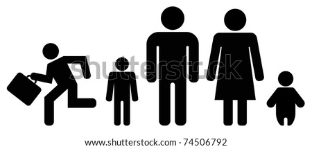 Family Black Icon Set Stock Vector Illustration 74506792 : Shutterstock