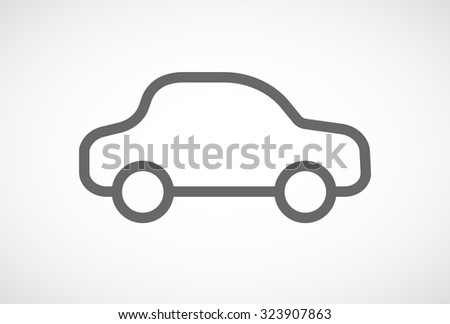 Car Logo Icon Outline Stock Vector Illustration 323907863 : Shutterstock