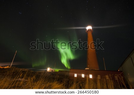 Northern lights, polar lights, green, Norway, art of nature