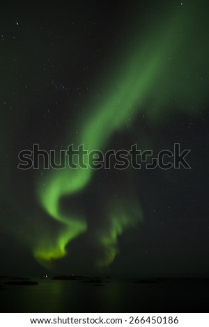 Northern light, polar light, green, Norway, art of nature