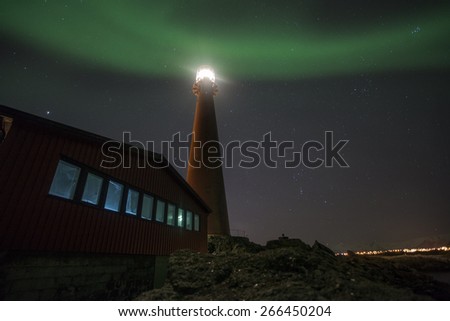 Northern light, polar light, green, Norway, art of nature, Scandinavia, Scandinavian landscape