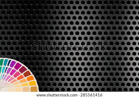 color spectrum chart on black background