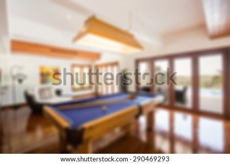 billiard room blurred background