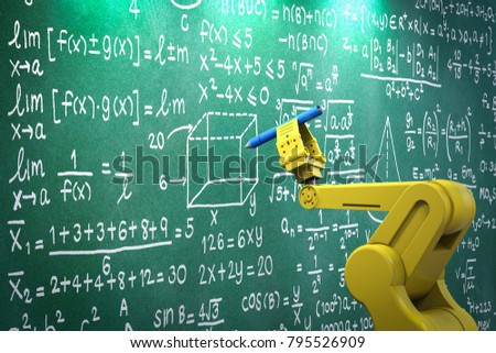 3d rendering robot arm learning or solving math formula