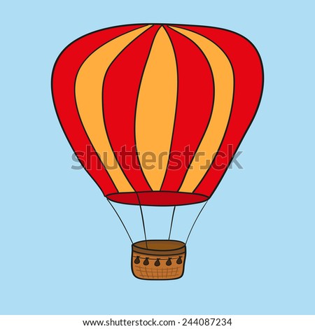 Hot Air Balloon. Vector illustration