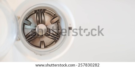 open old washing machine isolated on a white background