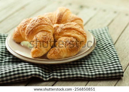 Light Meal Breakfast with Croissant