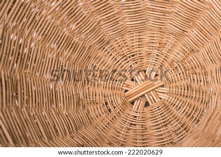 Inside of wicker basket - wicker spiral