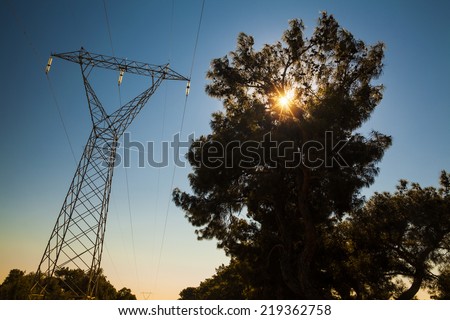 Electricity Substation / Rural scene and technology