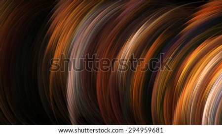 Strokes - Digital abstract of browns and tan lines coiling in on each other.