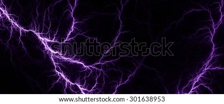 Purple Lightning - Digital fractal of hot purple lightning, electrical background