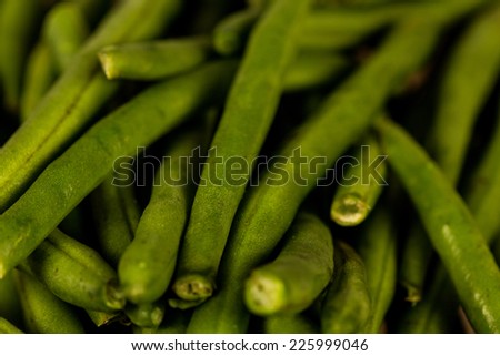 Garden french beans legumes background
